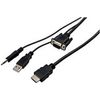 Visiontek 900824 VGA to HDMI 1.5M Active Cable (M/M) - HDMI/VGA for Video Device - 4.92 ft - HD-15 Male VGA - HDMI Male Digital Audio/Video