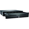 APG Series 4000 JB320-BL1816-C Painted Front Cash Drawer with Dual Media Slots - Coin Roll Storage - Black