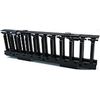 Cooper SB87019S1FB 19-inch Horizontal Cable Manager with Cover - 1-Rack Unit - Rack Mount - 14 Gauge Steel - Black