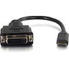 C2G 8in Mini HDMI to DVI Adapter - Mini HDMI Adapter - Male to Female Black - DVI-D/HDMI for Video Device, Notebook, Monitor - 8