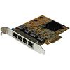 StarTech.com 4-Port PCI Express Gigabit Network Adapter Card - Quad-Port PCIe Gigabit NIC - PCI Express x4 - 4 Port(s) - 4 - Twisted Pair