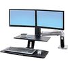 Ergotron 2439226 WorkFit-A Dual Monitor Stand - Up to 24