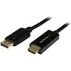 StarTech.com DP2HDMM5MB DisplayPort to HDMI Adapter Cable - 5 m (16 ft.) - DP to HDMI Adapter with Built-in Cable - (M / M) Ultra HD 4K 30 Hz - 16.40 ft DisplayPort/HDMI A/V Cable for Projector, Ultrabook, Monitor, Audio/Video Device, Notebook - First End