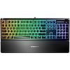 SteelSeries 64795 Apex 3 Water Resistant Gaming Keyboard - Cable Connectivity - USB Interface - English (US) - Windows, Mac OS - Black