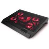 ENHANCE ENGXC10100RDEW Gaming Laptop Cooling Pad Stand - 5 Fans - Adjustable Fan Speed - 2 x USB 2.0 Ports - 17 Inch Laptops - Red