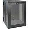 Tripp Lite by Eaton SmartRack 18U Low-Profile Switch-Depth Wall-Mount Half-Height Rack Enclosure, Clear Acrylic Window, Hinged Back - For LAN Switch, Patch Panel - 18U Rack Height x 19