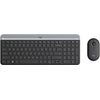 Logitech MK470 Slim Wireless Combo - USB Wireless RF - USB Wireless RF - Optical - 1000 dpi - 3 Button - Scroll Wheel - Symmetrical - AA, AAA - Compatible with Windows - 1 Pack