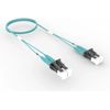 CommScope FEXLCLC42-MXF004 LazrSPEED 550 Fiber Patch Cable - 4 Feet - LC to LC - 2 Fiber - Multimode - OM4 - Riser - Aqua