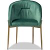 Baxton Studio BSODC168-EMERALD Dining Chair - Metal - Green Velvet-Gold