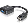 C2G 8in DisplayPort to VGA Adapter - DP to VGA Adapter Converter - Black - M/F - DisplayPort/VGA for Notebook, Tablet, Monitor, Video Device - 8