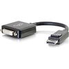 C2G 8in DisplayPort to DVI-D Adapter - DP to DVI D Adapter - Black - M/F - 8 Inch DisplayPort Male to DVI-D Female Adapter Converter - Adapts a DP output to DVI-D - Supports resolutions up to 1920 x 1200 - Supports legacy Single-Link DVI-D display devices