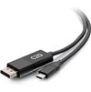 C2G 3ft USB C to DisplayPort Adapter Cable - USB Type-C to DP - M/M - 3 ft DisplayPort/USB-C A/V Cable for Audio/Video Device, Notebook, Projector - First End: 1 x Powered USB Type C - Male - Second End: 1 x DisplayPort Digital Audio/Video - Male - 5 Gbit