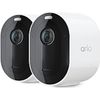 Arlo Pro 4 Spotlight Security Camera, 2 Pack, White - VMC4250P - Arlo Pro 4 Spotlight Security Camera - 2 Pack - Wireless Security, 2K Video & HDR, Color Night Vision, 2 Way Audio, Wire-Free, Direct to WiFi No Hub Needed, White - VMC4250P