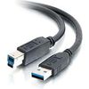 C2G 3.3ft USB A to USB B Cable - USB A to B Cable - USB 3.0 - M/M - 3.20 ft USB Data Transfer Cable - First End: 1 x Type A Male USB - Second End: 1 x Type B Male USB - Shielding - Black