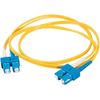 C2G 30-125-01M 3-meters SC-SC 9/125 OS2 Duplex Single-Mode PVC Fiber Optic Cable - TAA Compliant - Yellow