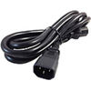 ENET C13 to C14 6ft Black Power Extension Cord / Cable 250V 18 AWG 10A NEMA IEC-320 C13 to IEC-320 C14 6'