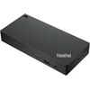 Lenovo ThinkPad Universal USB-C Smart Dock - for Notebook/Desktop PC - 96 W - USB Type C - 4K - 3840 x 2160 - 2 x USB 2.0 - USB Type-C - Network (RJ-45) - 1 x HDMI Ports - HDMI - 2 x DisplayPorts - DisplayPort - Wired - Gigabit Ethernet - Windows