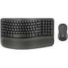 Logitech Wave Keys MK670 Keyboard & Mouse - USB Wireless Bluetooth Keyboard - English (US) - USB Wireless Bluetooth Mouse - Optical - 4000 dpi - 3 Button - Scroll Wheel - AA, AAA - Compatible with Computer, Tablet, Smartphone for PC, Mac