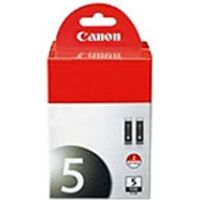 Canon 0628B009 PGI-5 Pigment Black Inkjet Ink Cartridge for the PIXMA iP3300/iP 3500/iP4200/iP5200/iP5200R inkjet printers - 2 Pack