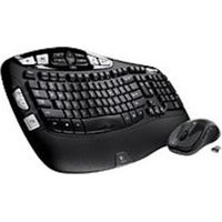 Logitech 920-002555 MK550 2.4 GHz Wireless Keyboard, Mouse - Laser - USB - Contoured - Black