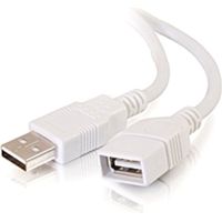 C2G 2m USB Extension Cable - USB A Male to USB A Female Cable - Type A Male - Type A Female - 6.56ft - White