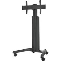 Chief Large Fusion LPAUB Manual Height Adjustable Mobile Cart for Video Conferencing System - Black