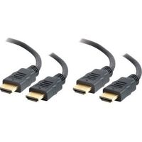 C2G 7112642 High Speed HDMI Cable with Ethernet - 2 Pack - Black