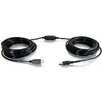 C2G 25ft USB A/B Active Cable (Center Booster Format) - 25 ft USB Data Transfer Cable for Hard Drive, Printer, Interactive Whiteboard - First End: 1 x Type A Male USB - Second End: 1 x Type B Male USB - Black