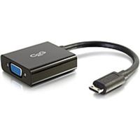 C2G 8in Mini HDMI to VGA Adapter - Mini HDMI Adapter - Male to Female Black - HDMI/VGA for Video Device, Notebook, Monitor - 8