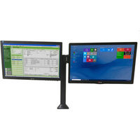 Newcastle Systems B267 Dual Post Side-By-Side Monitor Mount for NB PC EC and Apex Series - 20 lbs - 27-Inch Monitors - Black