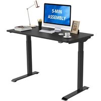 FlexiSpot EC9B Vici Sit/Stand Desk - 28.7-Inch to 48.4-Inch Height - Rectangular - Quick Assembly - Black