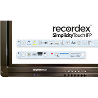 Recordex ST-750U SimplicityTouch Gen3 75-Inch Interactive Flat Panel Monitor - 3840 x 2160 - True Multi-Touch - 45 Watts Sound - Wi-Fi - LAN RJ45 - 600 x 400 mm Vesa