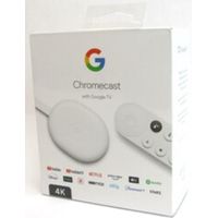 Google Chromecast Network Audio/Video Player - Wireless LAN - Snow - Dolby Atmos, Dolby Digital, Dolby Digital Plus - Internet Streaming - 4K UHD - 2160p - HDMI - USB