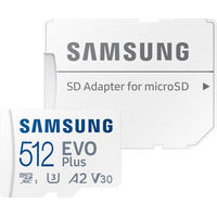 Samsung MB-MC512KA 512 GB EVO Plus Flash Memory Card - Class 10 - microSDXC - 130 Mbps Read Speed - 30 Mbps Write Speed