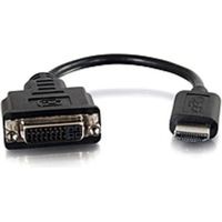 C2G 8in HDMI to DVI Adapter Converter Dongle - M/F Black - DVI-D/HDMI for Video Device Notebook, Monitor - 8