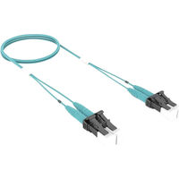 CommScope FEXLCLC42-EXF009 9-Feet LazrSPEED OM4 Fiber Patch Cable - 2 Fiber - LC to LC - Duplex - Riser - Aqua