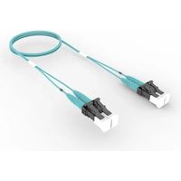 CommScope FEXLCLC42-MXF004 LazrSPEED 550 Fiber Patch Cable - 4 Feet - LC to LC - 2 Fiber - Multimode - OM4 - Riser - Aqua