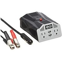 Tripp Lite by Eaton 400W PowerVerter Ultra-Compact Car Inverter with 2 AC/2USB - 3.1A/Battery Cables/Cigarette Lighter Adapter (CLA) - Input Voltage: 12 V DC - Output Voltage: 120 V AC, 5 V DC - Continuous Power: 400 W