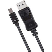 Accell UltraAV Mini DisplayPort to DisplayPort 1.2 Cable - 3.28 ft DisplayPort A/V Cable for Monitor, HDTV - First End: 1 x Mini DisplayPort 1.2 Digital Audio/Video - Male - Second End: 1 x DisplayPort 1.2 Digital Audio/Video - Male - 21.6 Gbit/s - Suppor