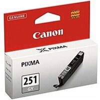 Canon CLI-251 GY Original Standard Yield Inkjet Ink Cartridge - Gray Pack - 780 Pages