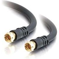 C2G 25ft Value Series F-Type RG6 Coaxial Video Cable - F Connector Male Video - F Connector Male Video - 25ft - Black