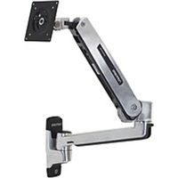 Ergotron Wall Mount for Flat Panel Monitor - Polished Aluminum - Height Adjustable - 42