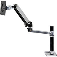 Ergotron Mounting Arm for Flat Panel Monitor - Black - Height Adjustable - 24