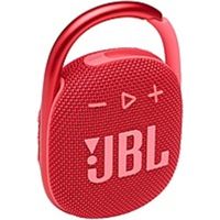 JBL Clip 4 Portable Bluetooth Speaker System - 5 W RMS - Red - 100 Hz to 20 kHz - Battery Rechargeable - 1 Pack