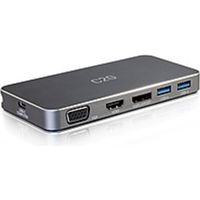 C2G USB C Docking Station - Dual Monitor Docking Station with 4K HDMI, DP, and VGA - Power Delivery up to 100W - MST Docking Station - USB-C/Thunderbolt 3 - HDMI, DP, VGA