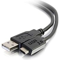 C2G 10ft USB C to USB A Cable - USB C 2.0 to USB Cable - 480Mbps - Black - M/M - 10 ft USB Data Transfer Cable for Smartphone, Tablet, Hard Drive, Printer, Notebook, Cellular Phone - Type C Male USB - Type A Male USB - 480 Mbit/s - Black