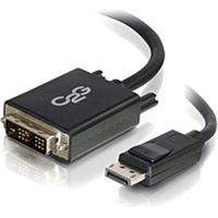 C2G 10ft DisplayPort to DVI Adapter Cable - M/M - DisplayPort/DVI-D for Notebook, Monitor, Desktop Computer, Video Device - 10 ft - 1 x DisplayPort Male Digital Audio/Video - 1 x DVI-D (Single-Link) Male Digital Video - Black