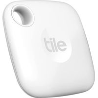 Tile RE-40001 Mate (2022) Bluetooth Tracker Keys Finder and Item Locator for Keys Bags and More - Up to 250 feet - IP67 - White