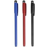 Targus Antimicrobial Stylus & Pen (3 Pack) - 3 Pack - Rubber - Black, Red, Blue