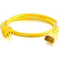 C2G 4ft 18AWG Power Cord (IEC320C14 to IEC320C13) - Yellow - For PDU, Switch, Server - 250 V AC / 10 A - Yellow - 4 ft Cord Length - IEC 60320 C14 / IEC 60320 C13 - 1